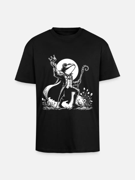 Frog Prince – Fairytale Design - Unisex Oversized Heavyweight T-shirt - black