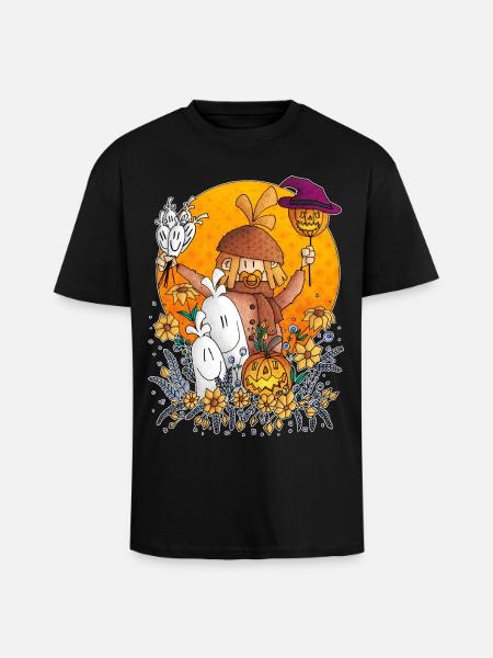 Ugo - the pumpkin parade / - Unisex Oversized Heavyweight T-shirt - black