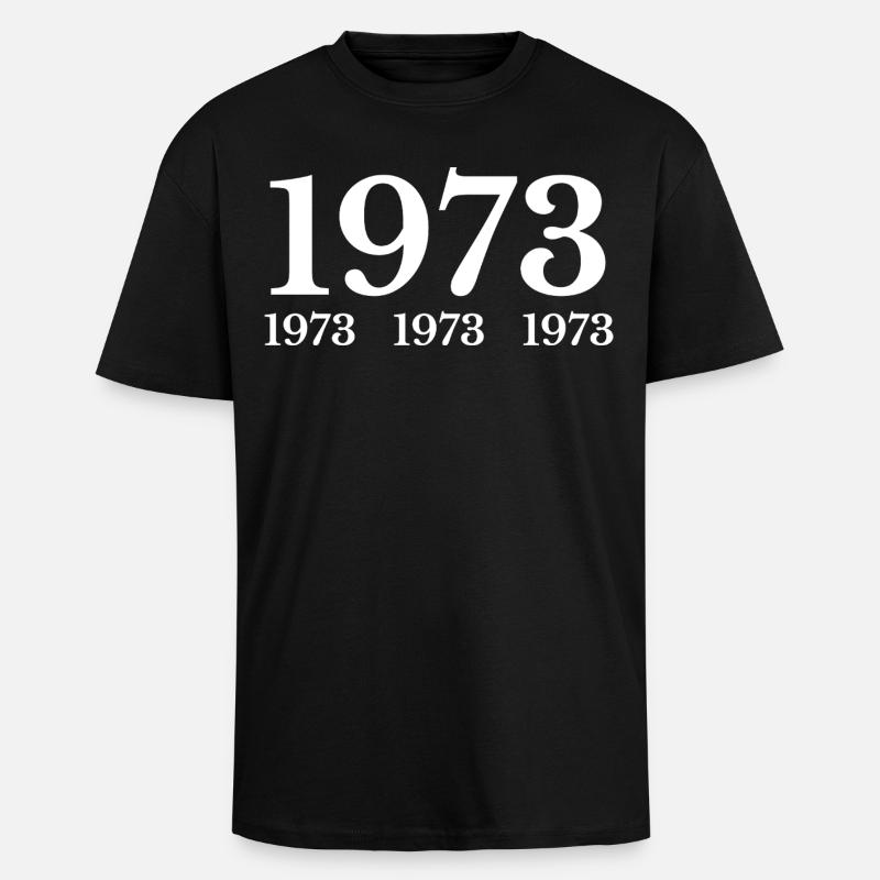 1973 - Oversized Heavyweight Unisex T-Shirt - Schwarz