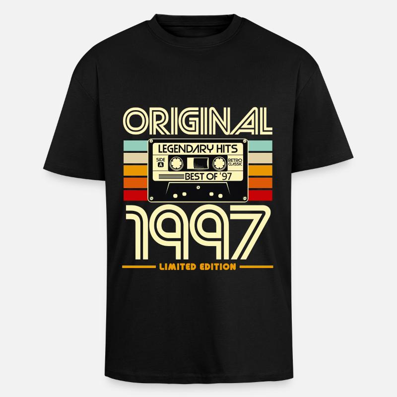 Originales Retro-Erbe von 1997 - Oversized Heavyweight Unisex T-Shirt - Schwarz