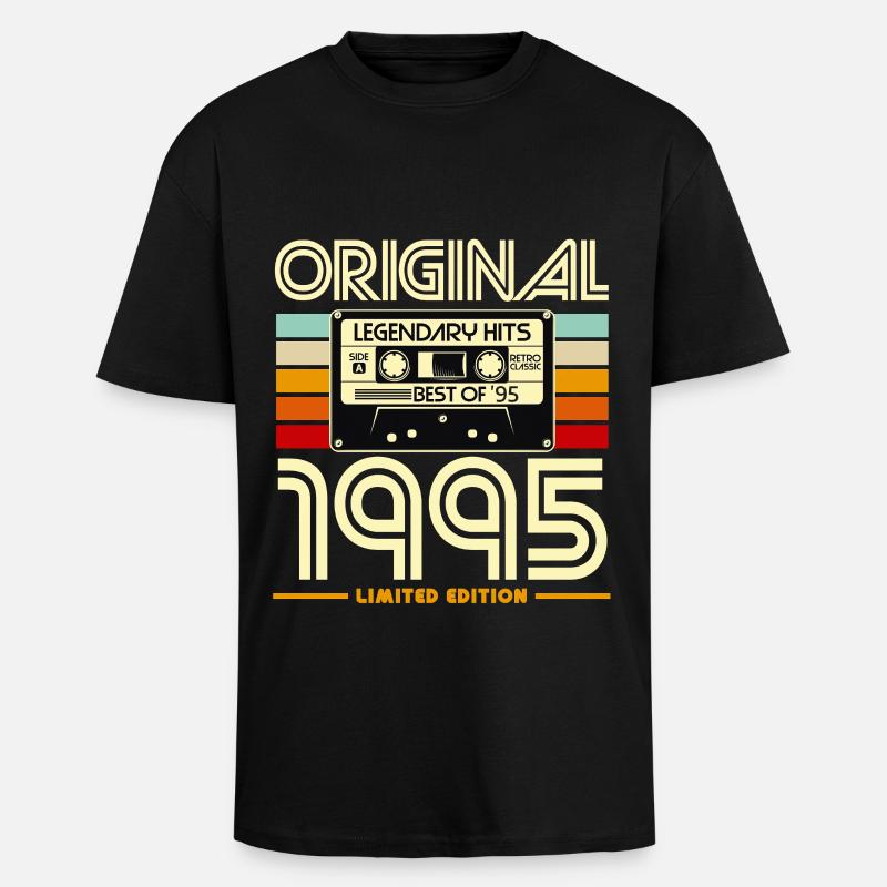 Originale Retro-Kassette von 1995 - Oversized Heavyweight Unisex T-Shirt - Schwarz