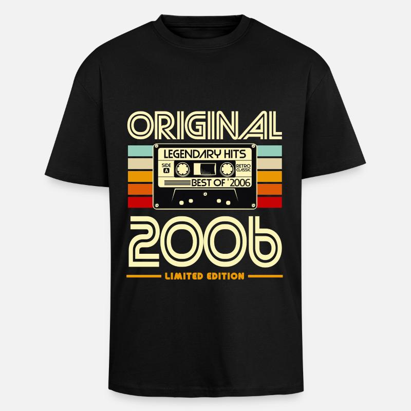 Original 2006 Édition Limitée Cassette - T-shirt unisexe oversize épais - noir