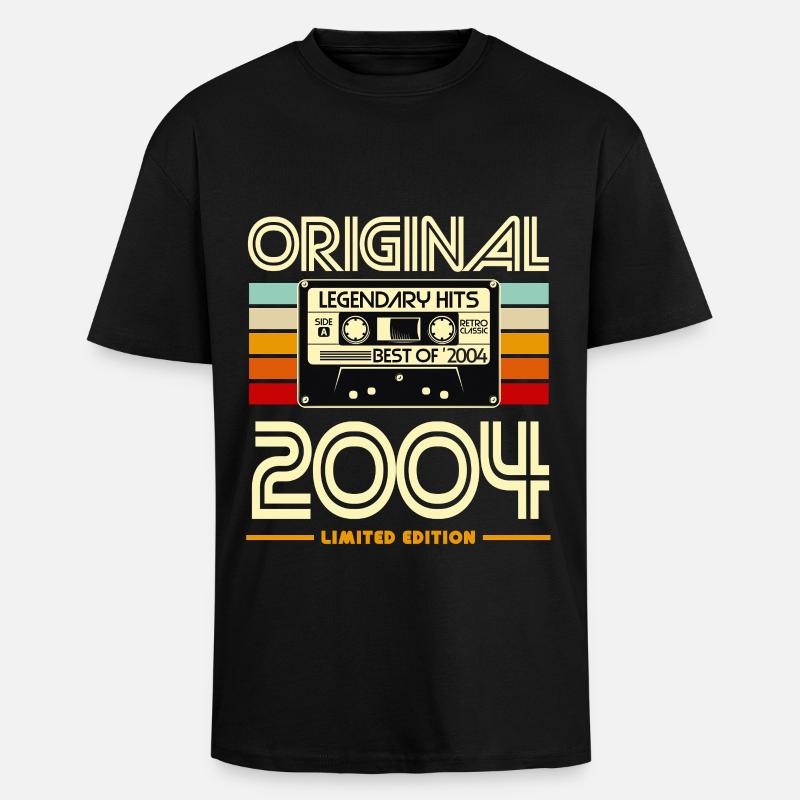 Original 2004 Cassette Limité - T-shirt unisexe oversize épais - noir