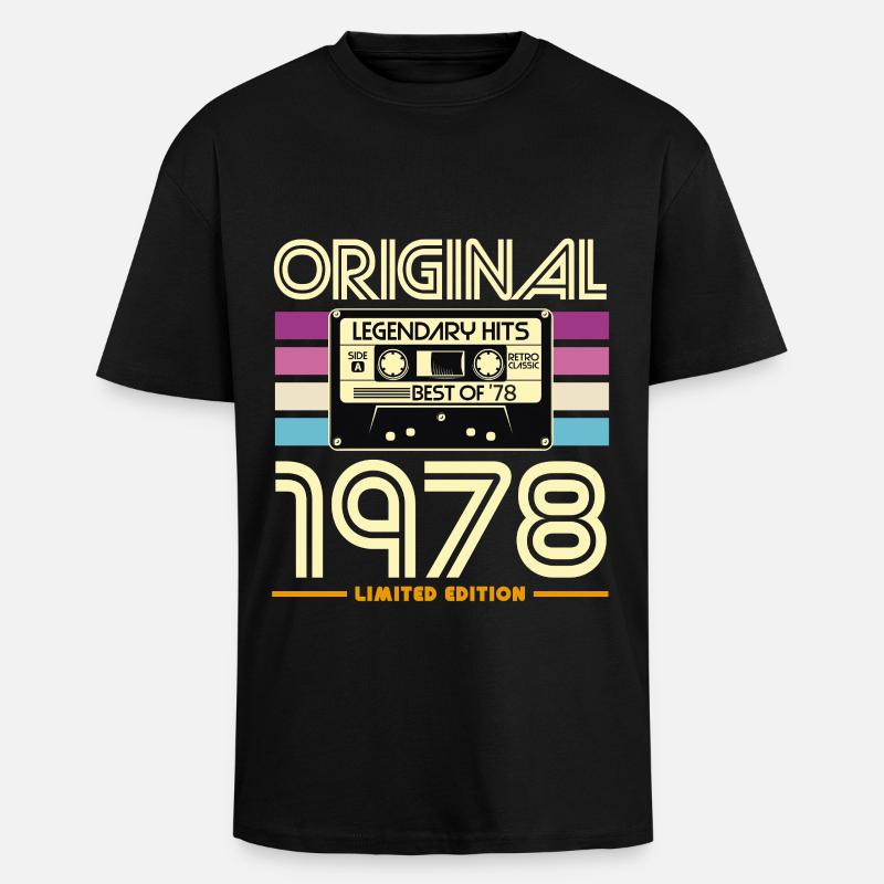 Originale limitierte Edition von 1978 - Oversized Heavyweight Unisex T-Shirt - Schwarz