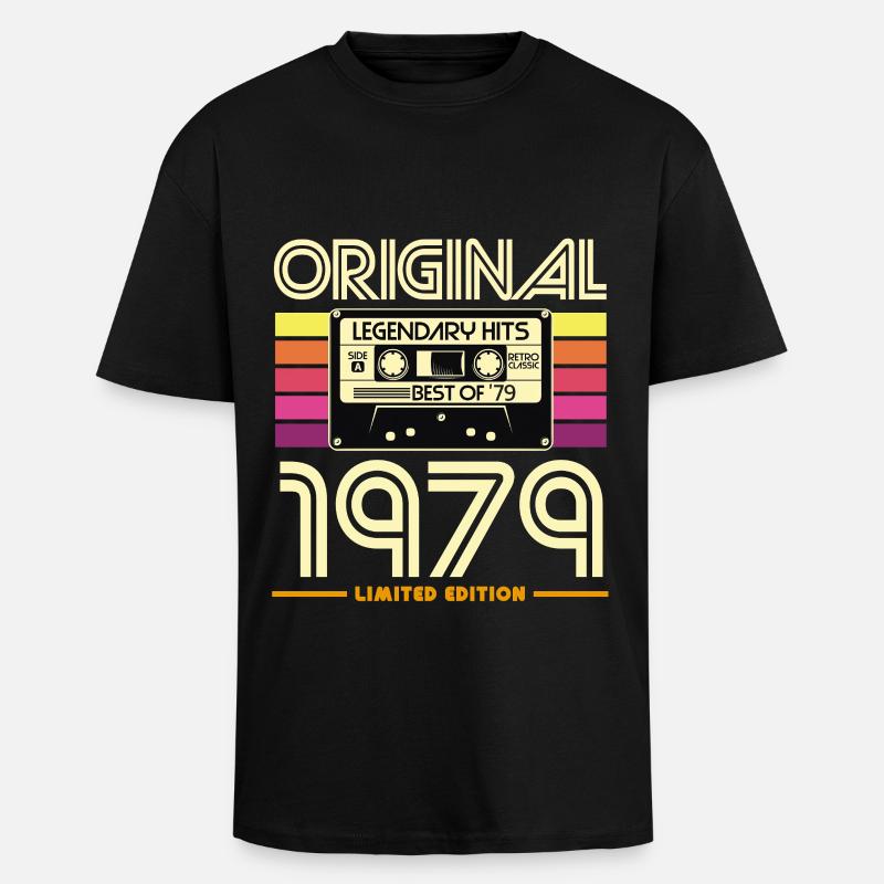 Original 1979 Cassette Retro - Unisex Oversized Heavyweight T-shirt - black
