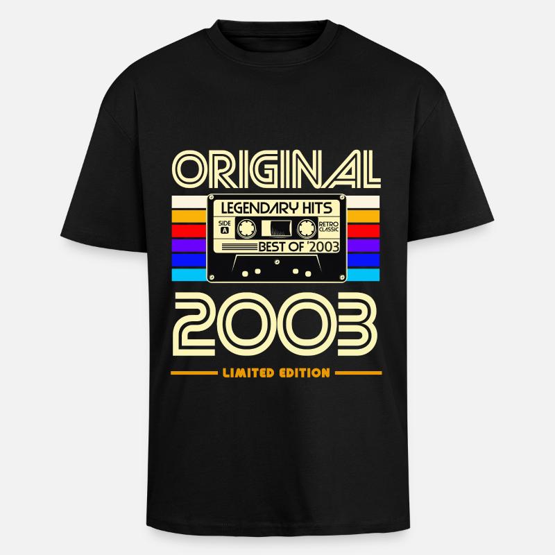 Originale limitierte Kassette von 2003 - Oversized Heavyweight Unisex T-Shirt - Schwarz