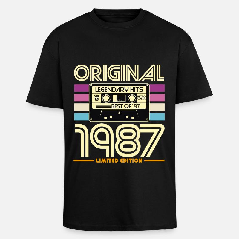 Original 1987 Edition Limitée - T-shirt unisexe oversize épais - noir