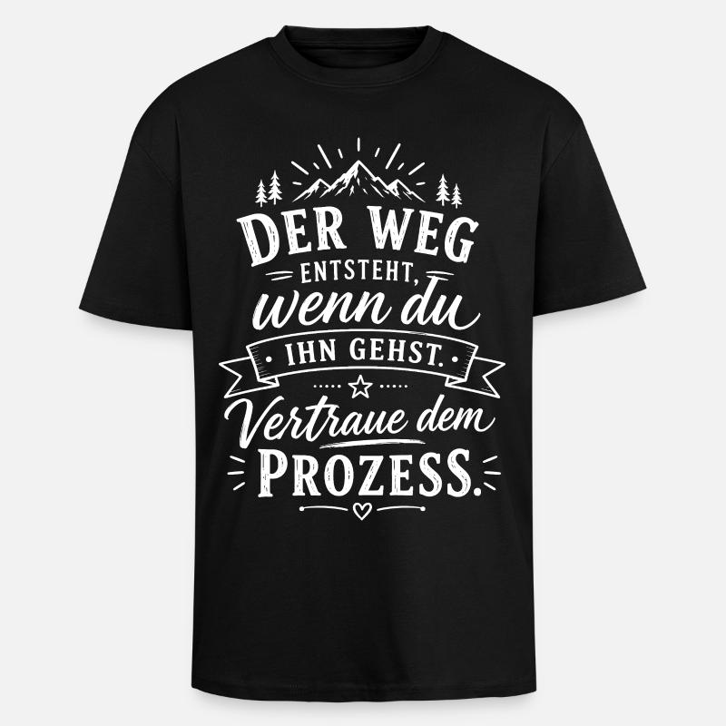 Weg entsteht, wenn du gehst - Oversized Heavyweight Unisex T-Shirt - Schwarz