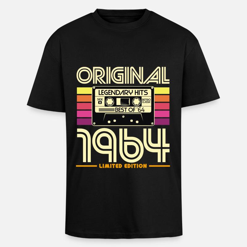 Originale Retro-Hits von 1964 - Oversized Heavyweight Unisex T-Shirt - Schwarz