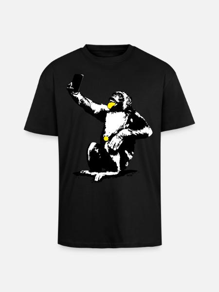 INOLA-SELFIE-04 - Oversized Heavyweight Unisex T-Shirt - Schwarz