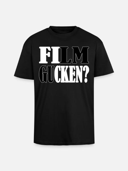 Film gucken? - Oversized Heavyweight Unisex T-Shirt - Schwarz
