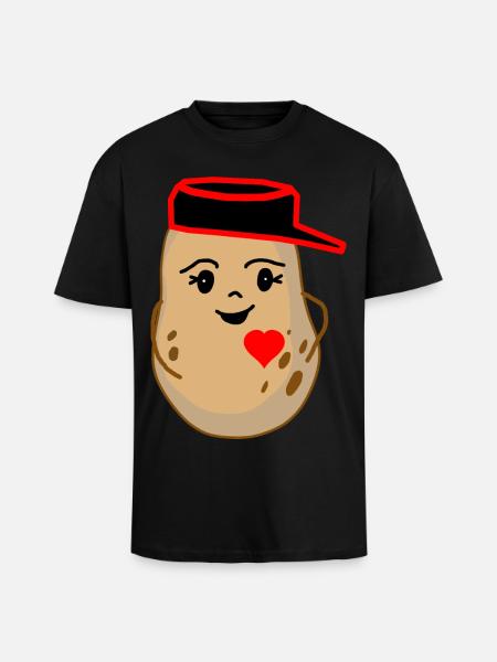 Hearty Potato Potato Vegetable Fantasy - Unisex Oversized Heavyweight T-shirt - black