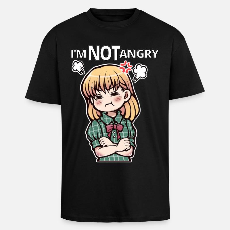 Ich bin nicht sauer! - Oversized Heavyweight Unisex T-Shirt - Schwarz