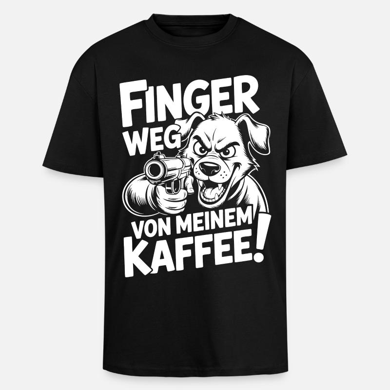 Lâche mon café - T-shirt unisexe oversize épais - noir