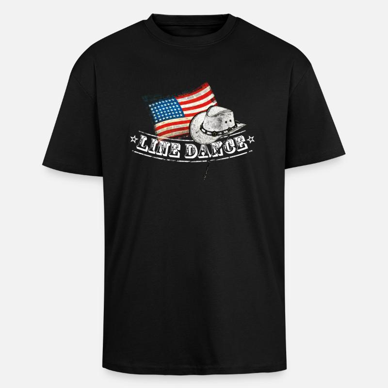 linedance - Oversized Heavyweight Unisex T-Shirt - Schwarz