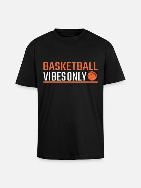 Basketball vibes only - Unisex Oversized Heavyweight T-shirt - black