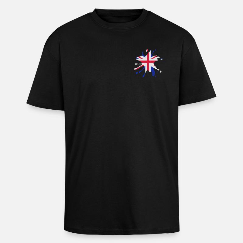 England Union Jack Klecks - Oversized Heavyweight Unisex T-Shirt - Schwarz