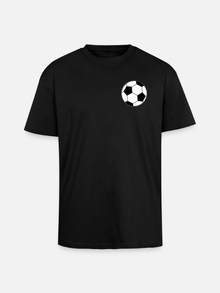 Fußball Ball  - Oversized Heavyweight Unisex T-Shirt - Schwarz