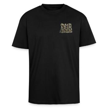 Dub Reggae - Oversized Heavyweight Unisex T-Shirt - Schwarz - Vorne - Alina (178cm) & Michal (187cm)