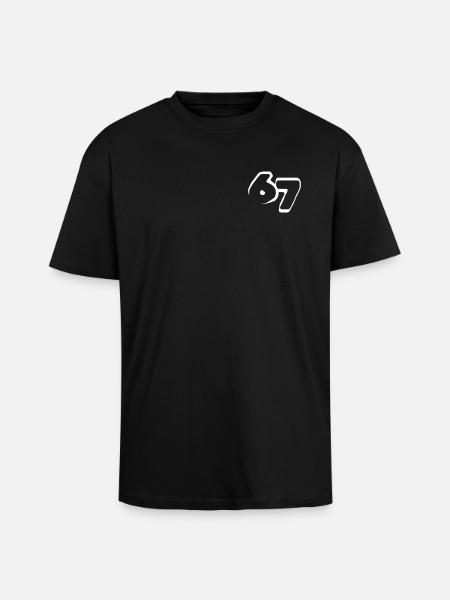 67 "six seven" drawn - Oversized Heavyweight Unisex T-Shirt - Schwarz