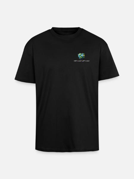 Protect our planet white - Unisex Oversized Heavyweight T-shirt - black