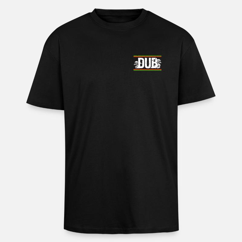 Forêt de Dub Roots Reggae - T-shirt unisexe oversize épais - noir