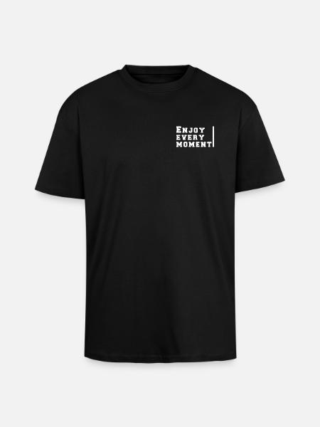enjoy every moment - Unisex Oversized Heavyweight T-shirt - black