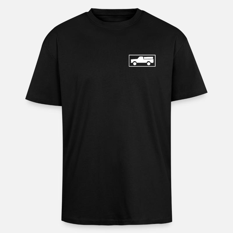 Silhouette du micro dans le cadre - T-shirt unisexe oversize épais - noir