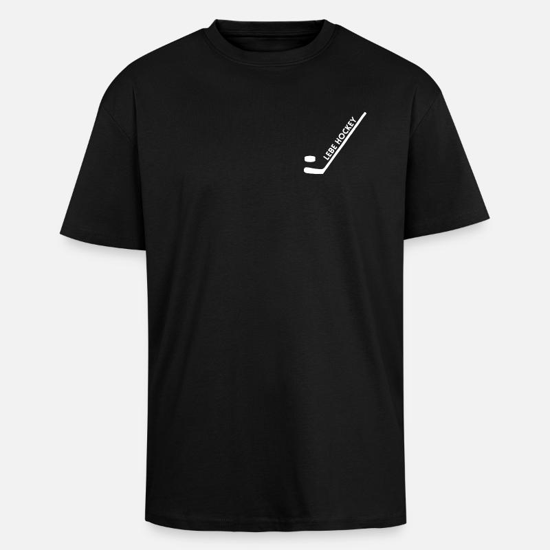 Lebe Hockey Style - Oversized Heavyweight Unisex T-Shirt - Schwarz