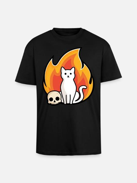 Ronronnement - T-shirt unisexe oversize épais - noir