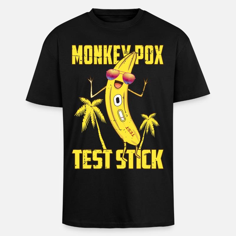Monkey pox test sticks - Unisex Oversized Heavyweight T-shirt - black