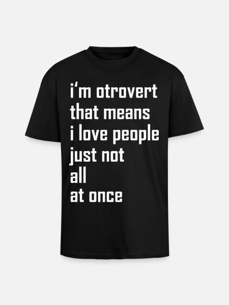 otroverted - Unisex Oversized Heavyweight T-shirt - black
