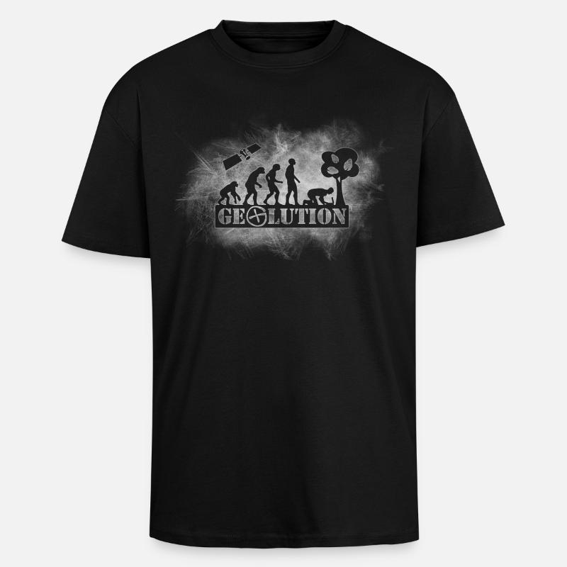 Geolution-light-grunge - T-shirt unisexe oversize épais - noir