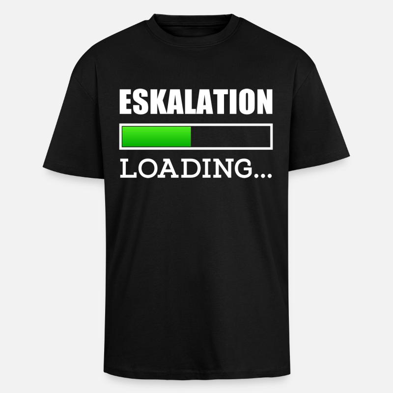 Eskalation loading - Oversized Heavyweight Unisex T-Shirt - Schwarz