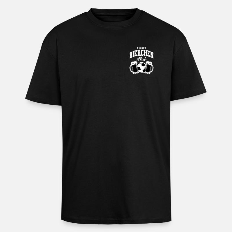 Lecker Bierchen Club - Oversized Heavyweight Unisex T-Shirt - Schwarz