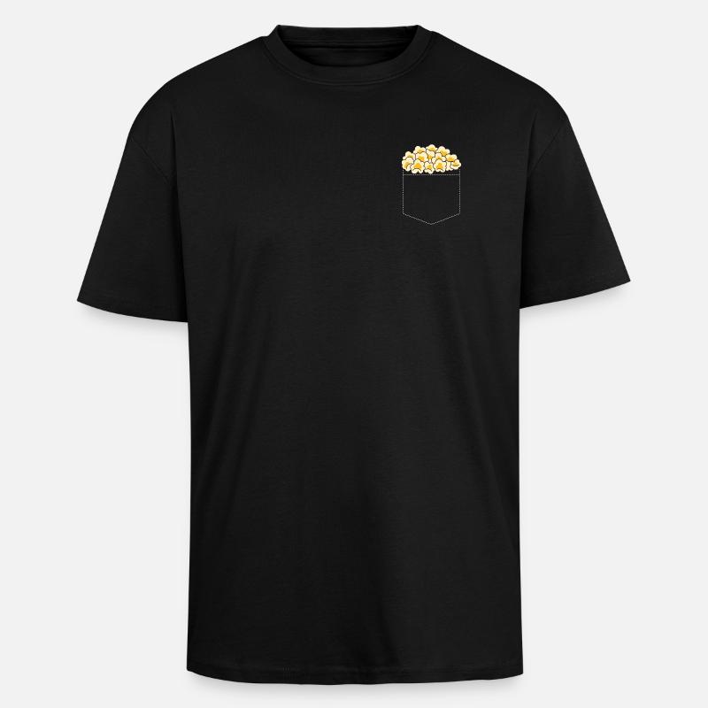 Popcorn - Oversized Heavyweight Unisex T-Shirt - Schwarz