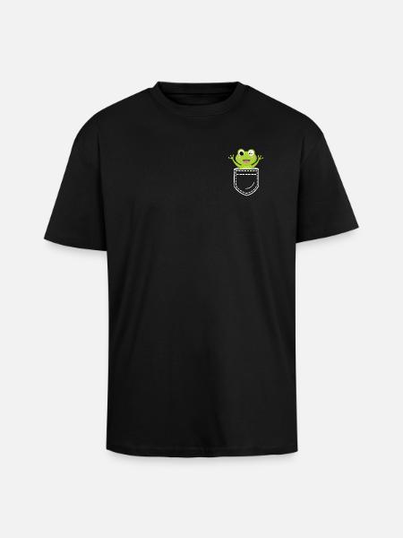 Frog Frogs - Unisex Oversized Heavyweight T-shirt - black
