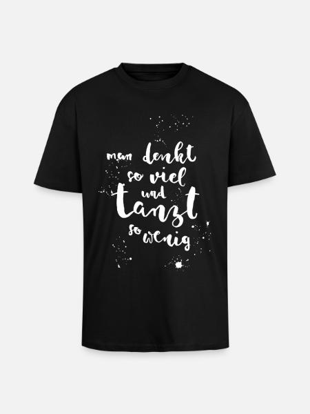 Dancing instead of thinking - Unisex Oversized Heavyweight T-shirt - black
