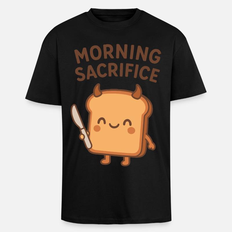 Morgendlicher Opfer-Toast - Oversized Heavyweight Unisex T-Shirt - Schwarz