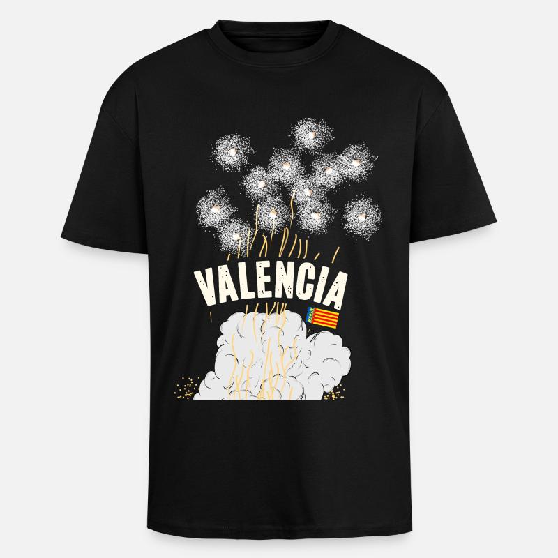 Fallas de Valencia Pyro - Unisex Oversized Heavyweight T-shirt - black