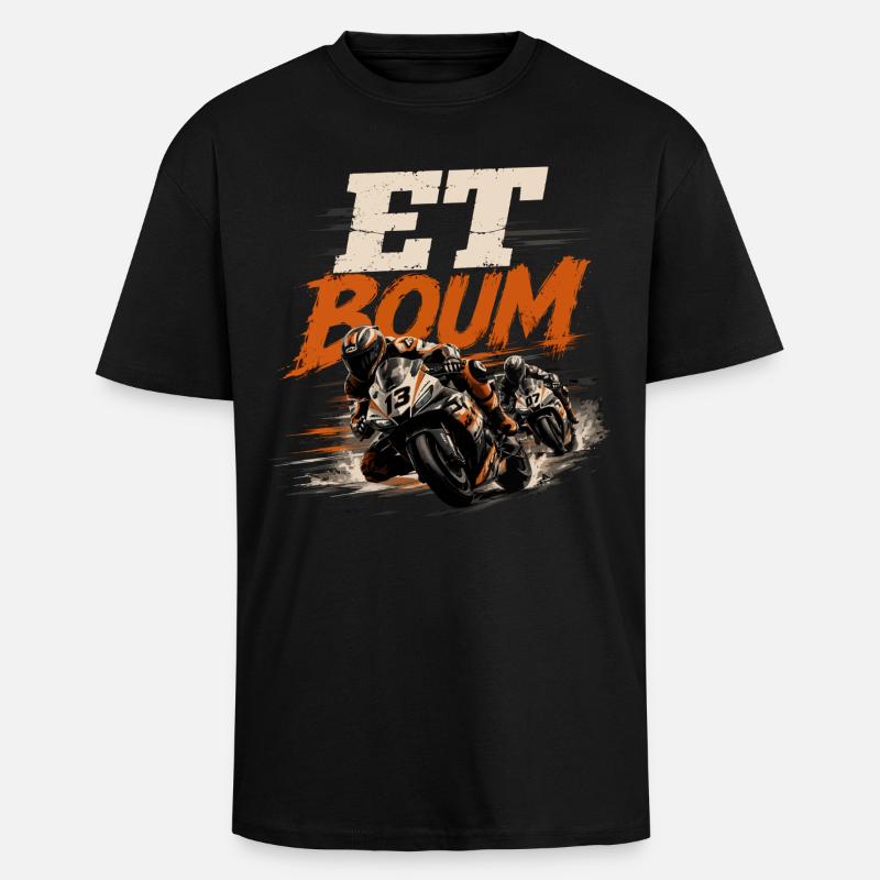 ET BOUM - T-shirt unisexe oversize épais - noir