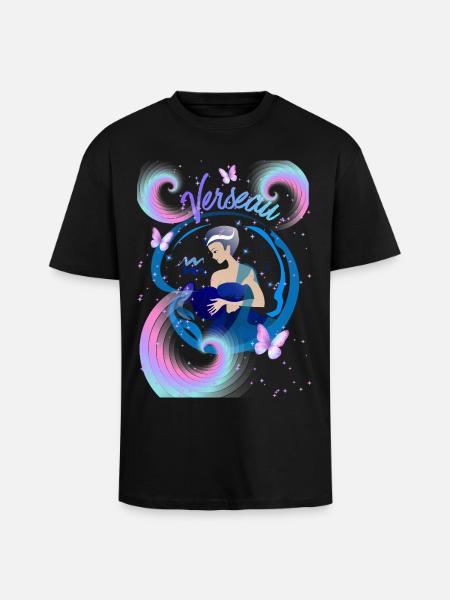 Aquarius Woman – Astrology Gift - Unisex Oversized Heavyweight T-shirt - black