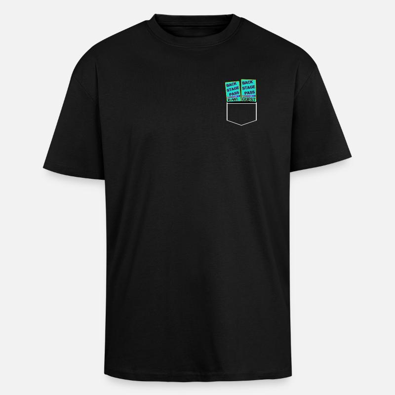  Gästepass  - Oversized Heavyweight Unisex T-Shirt - Schwarz