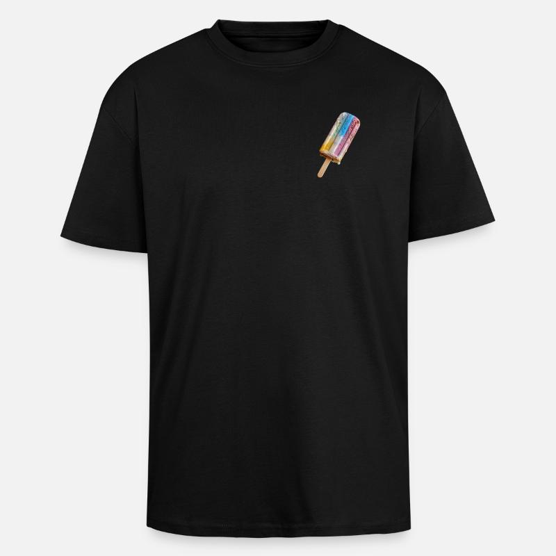 Regenbogen Eis am Stil - Oversized Heavyweight Unisex T-Shirt - Schwarz
