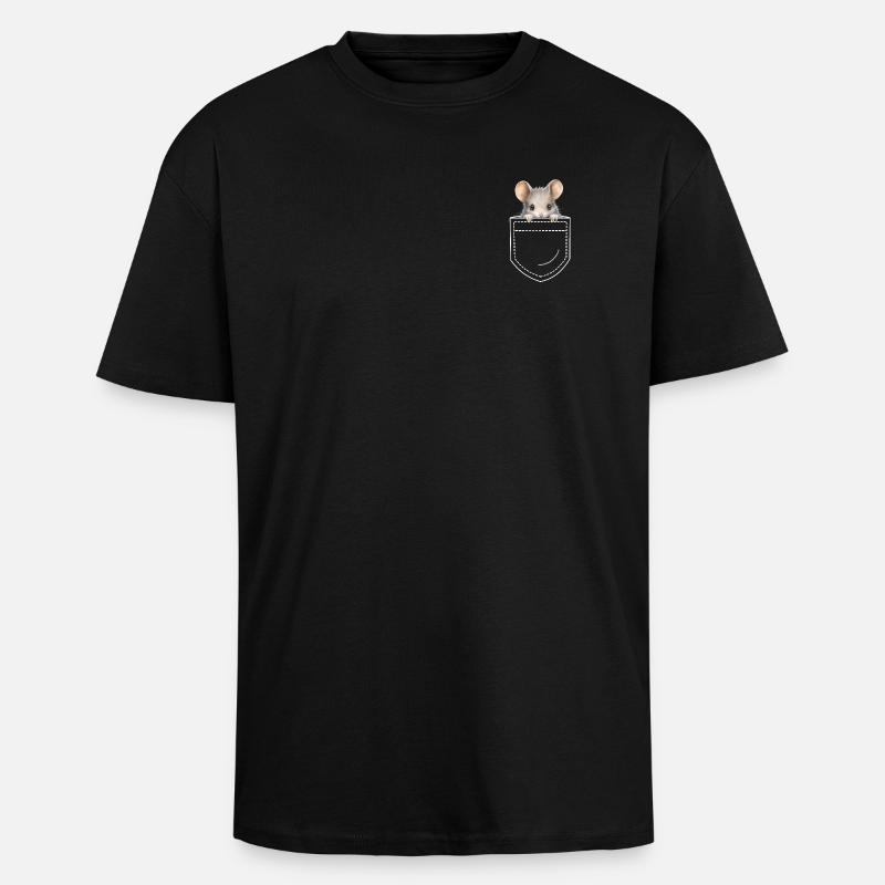 Maus Mäuse - Oversized Heavyweight Unisex T-Shirt - Schwarz