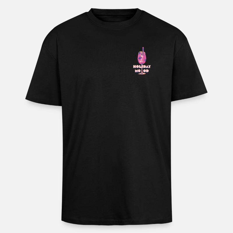MODE DE FÊTE - T-shirt unisexe oversize épais - noir