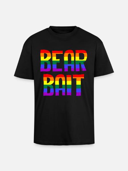 Bear Bait - Unisex Oversized Heavyweight T-shirt - black