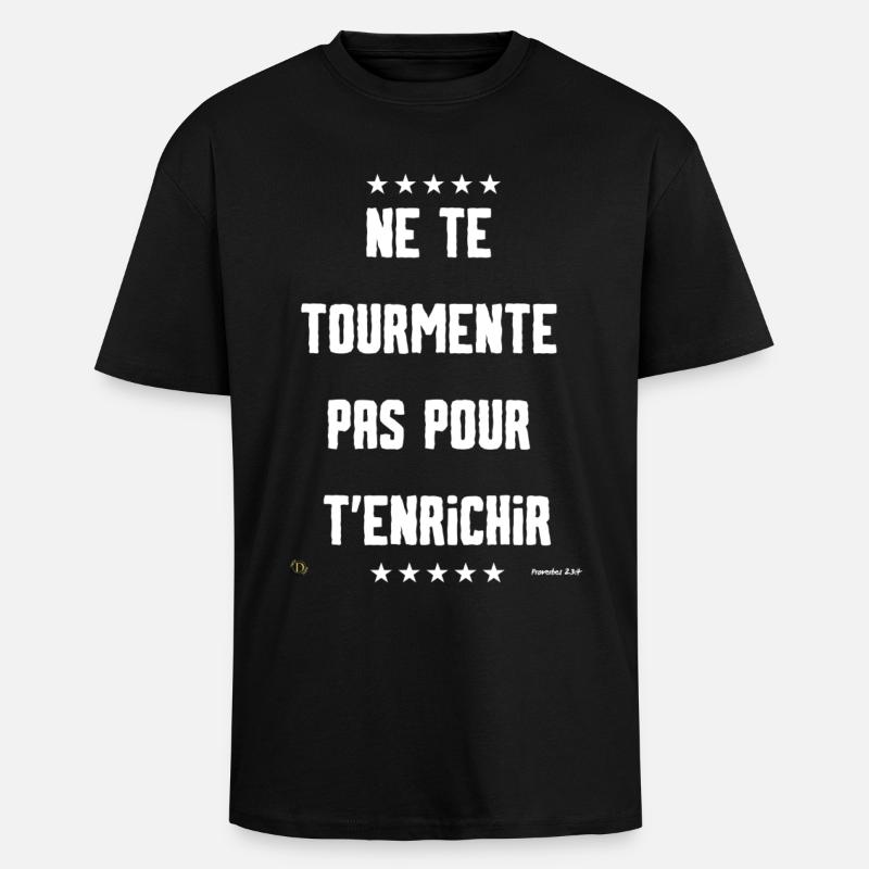 Die Qualen des Lebens - Oversized Heavyweight Unisex T-Shirt - Schwarz