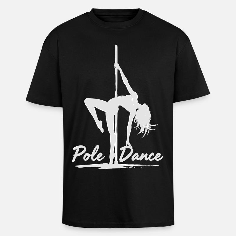 Pole Dance Poledancerin Silhouette Geschenk - Oversized Heavyweight Unisex T-Shirt - Schwarz