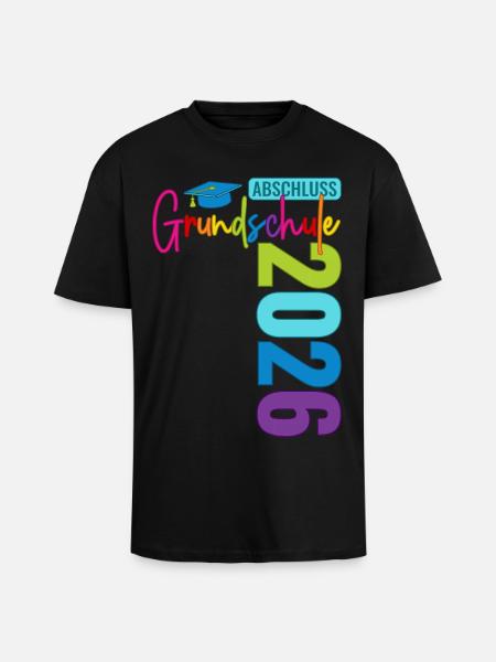 Grundschule Abschluss 2026 - Oversized Heavyweight Unisex T-Shirt - Schwarz